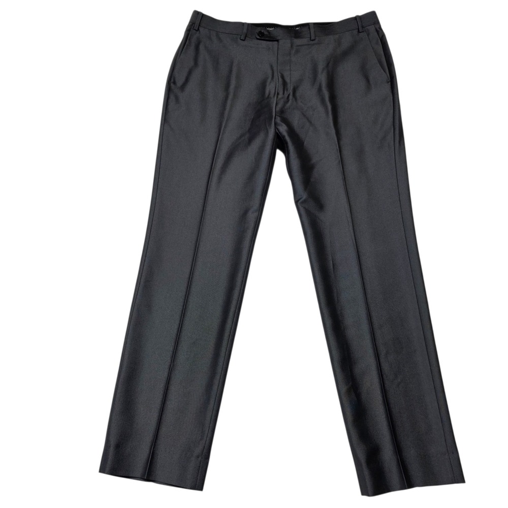 John Varvatos USA Dress Pants Men 38R Gray Flat Front Formal Trousers
